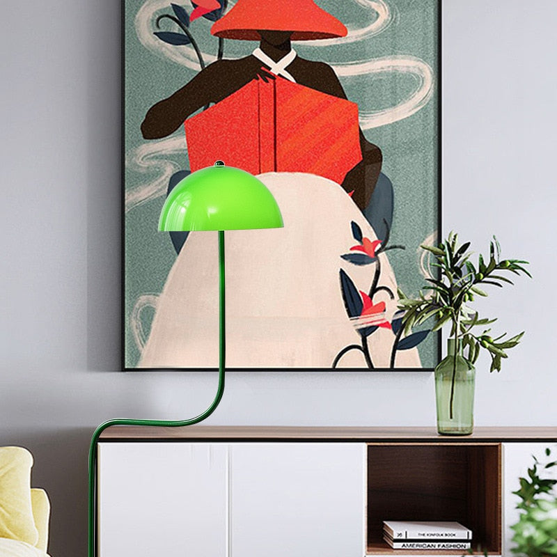 Floor Lamp Organic Inspiration Quality Craftsmanship Green White Tricolor Light