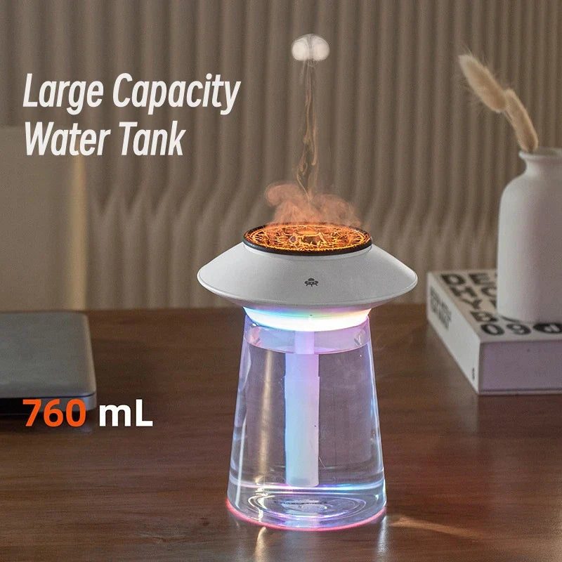 760ml USB Rechargeable Ultrasonic Mist Maker for Interior_Lamp