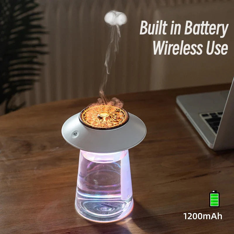 760ml USB Rechargeable Ultrasonic Mist Maker for Interior_Lamp