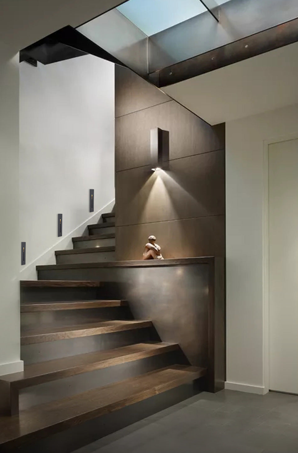 Ambient Glow Wall Light - Modern Stylish Spaces - Black White Light Grey - Indoor Outdoor - Waterproof - Aluminum - IP65
