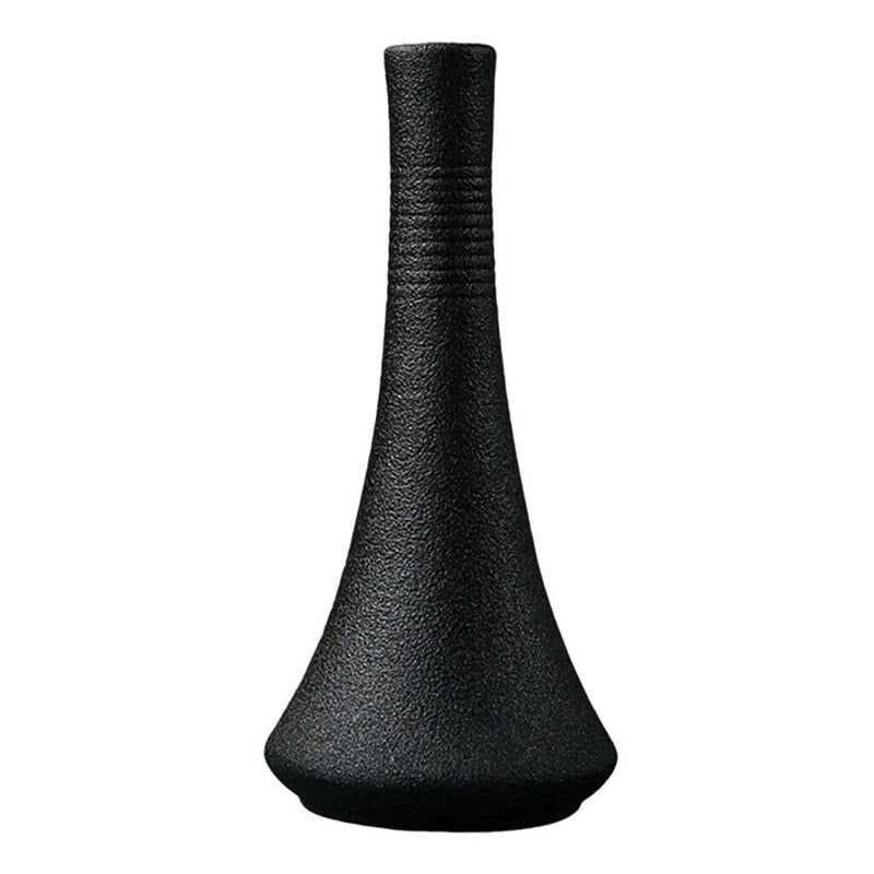 Black Ceramic Vase for Home and Garden