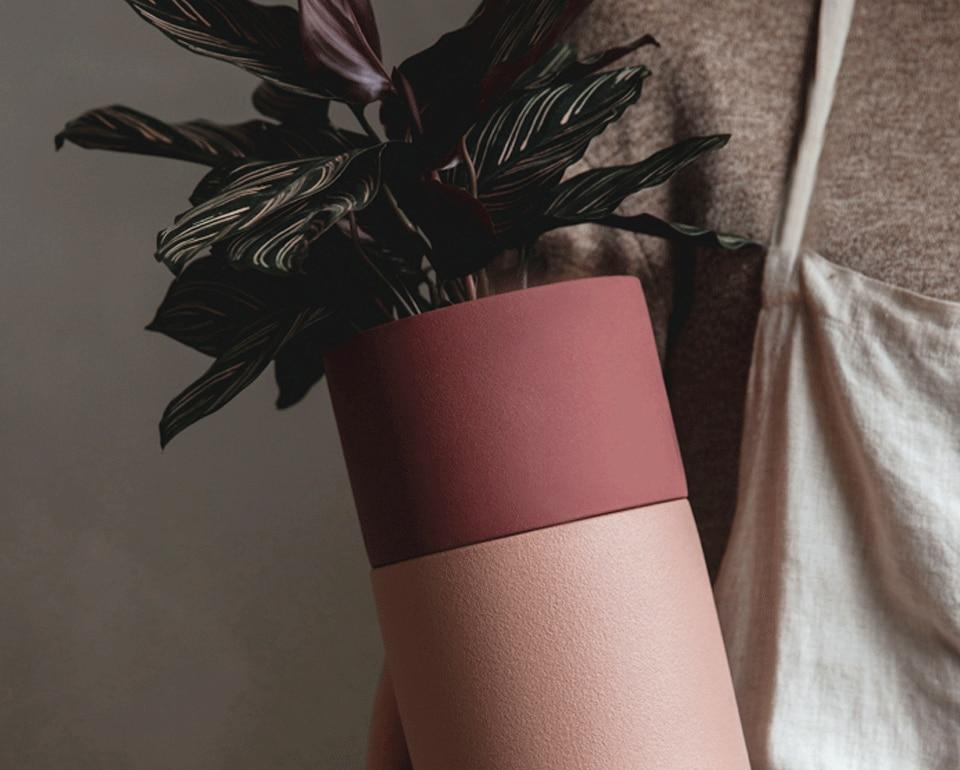 Bright Porcelain Stackable Flowerpot Planters