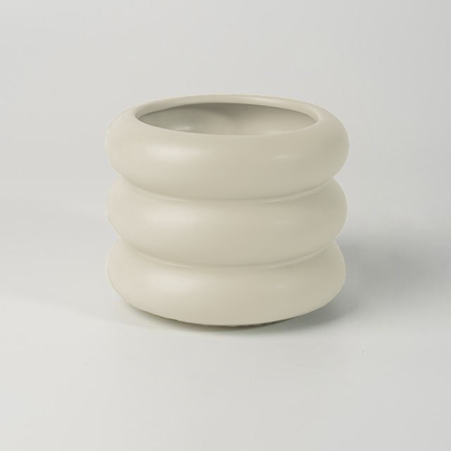 Bubble Glass Planter Vase - Ceramic Round Design