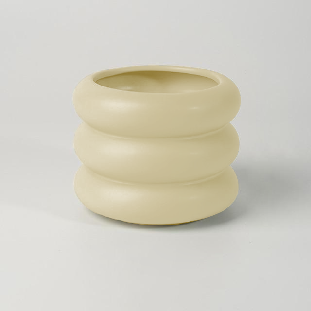 Bubble Glass Planter Vase - Ceramic Round Design