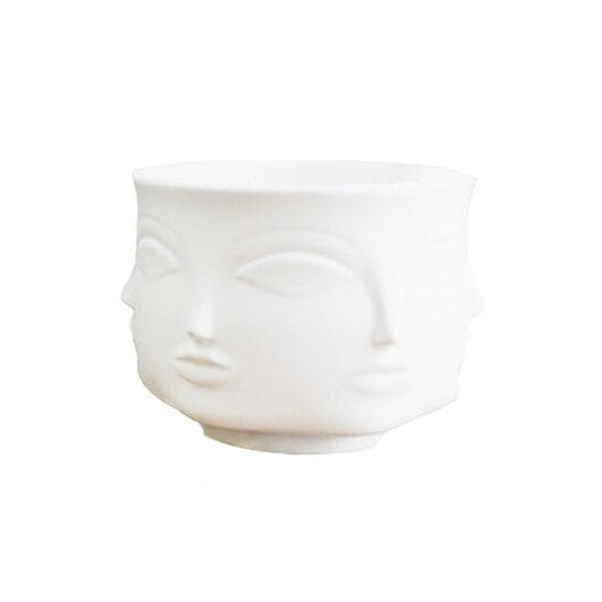 Ceramic Face Design Flowerpot - Modern Succulent Planter