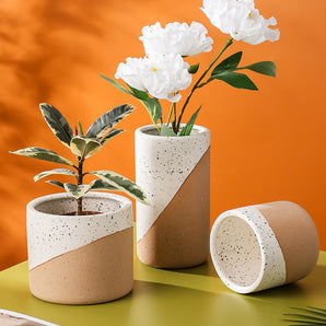 Ceramic Flowerpot in Linen - Small, Medium, Large