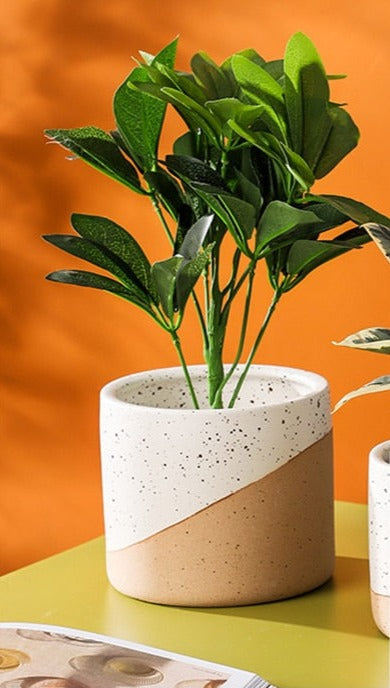 Ceramic Flowerpot in Linen - Small, Medium, Large