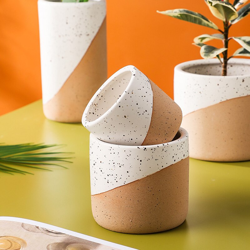 Ceramic Flowerpot in Linen - Small, Medium, Large