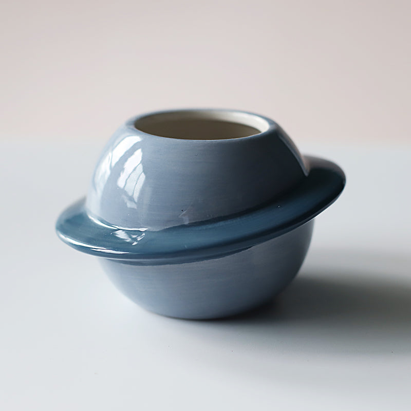 Ceramic Planet Plant Pot - Astral Galaxy Design