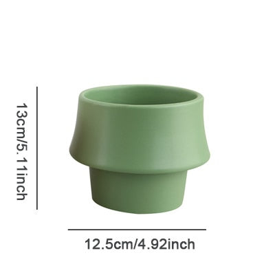 Ceramic Planter in Rosa - Glazed Finish Scandinavian Style Pot