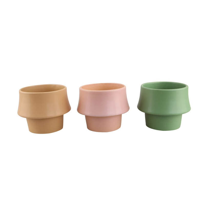 Ceramic Planter in Rosa - Glazed Finish Scandinavian Style Pot