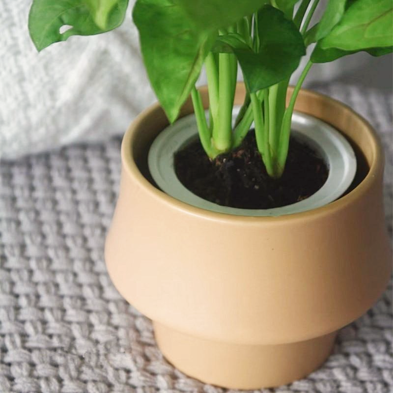 Ceramic Planter in Rosa - Glazed Finish Scandinavian Style Pot