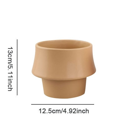 Ceramic Planter in Rosa - Glazed Finish Scandinavian Style Pot