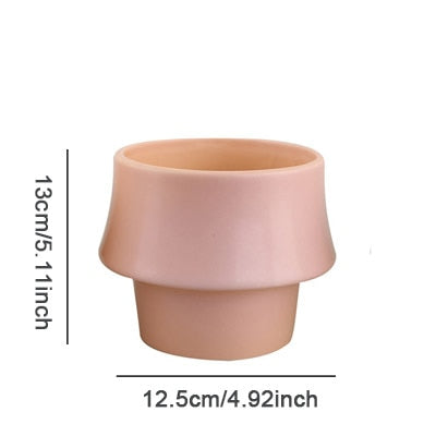 Ceramic Planter in Rosa - Glazed Finish Scandinavian Style Pot