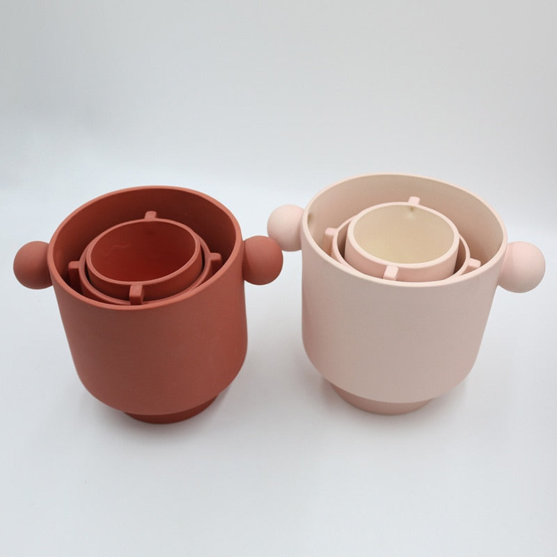 Ceramic Vase Scandinavian Design Earthy Tones Hand Molded - Small/Large