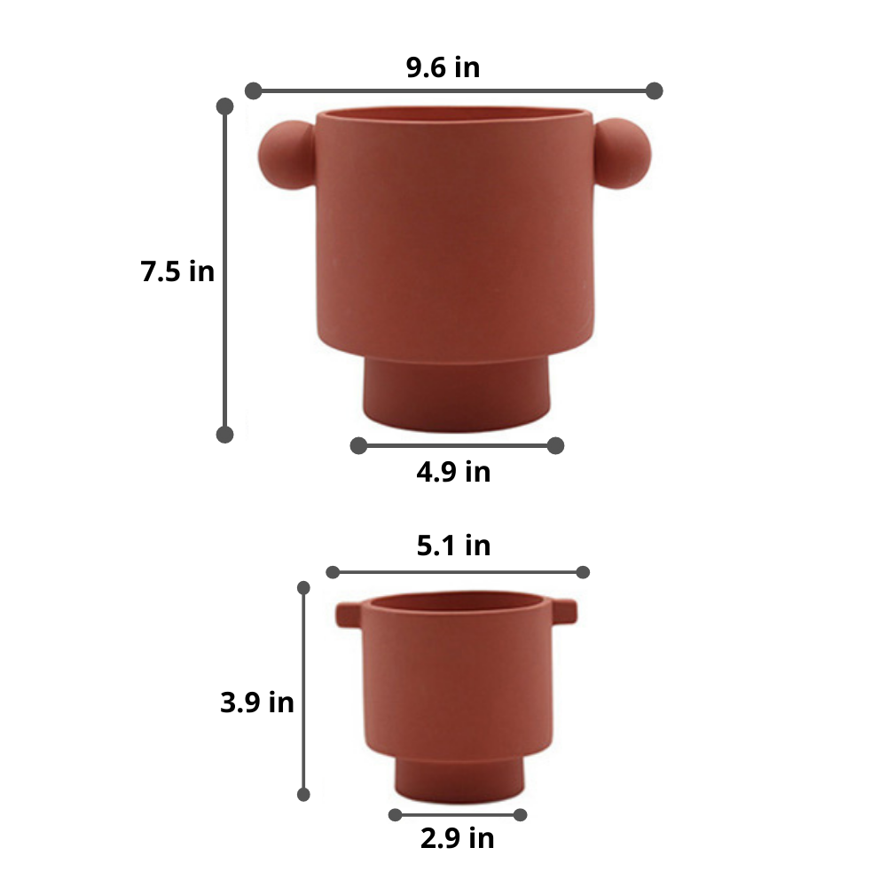 Ceramic Vase Scandinavian Design Earthy Tones Hand Molded - Small/Large