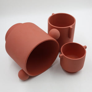 Ceramic Vase Scandinavian Design Earthy Tones Hand Molded - Small/Large