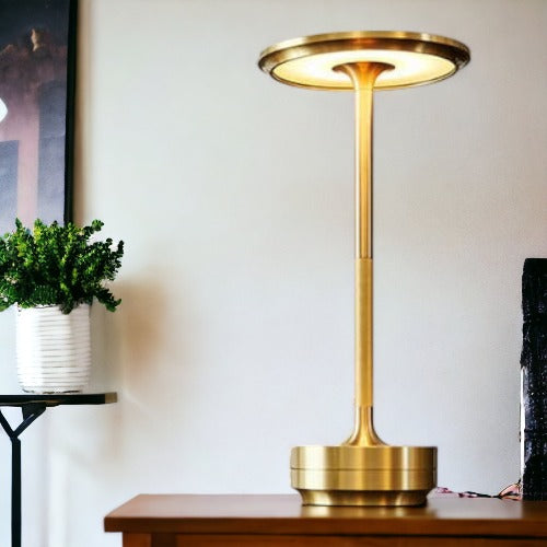 Contemporary LED Desk Light - Wireless Ambiencelight - Rechargeable - Touch Control - Energy-saving