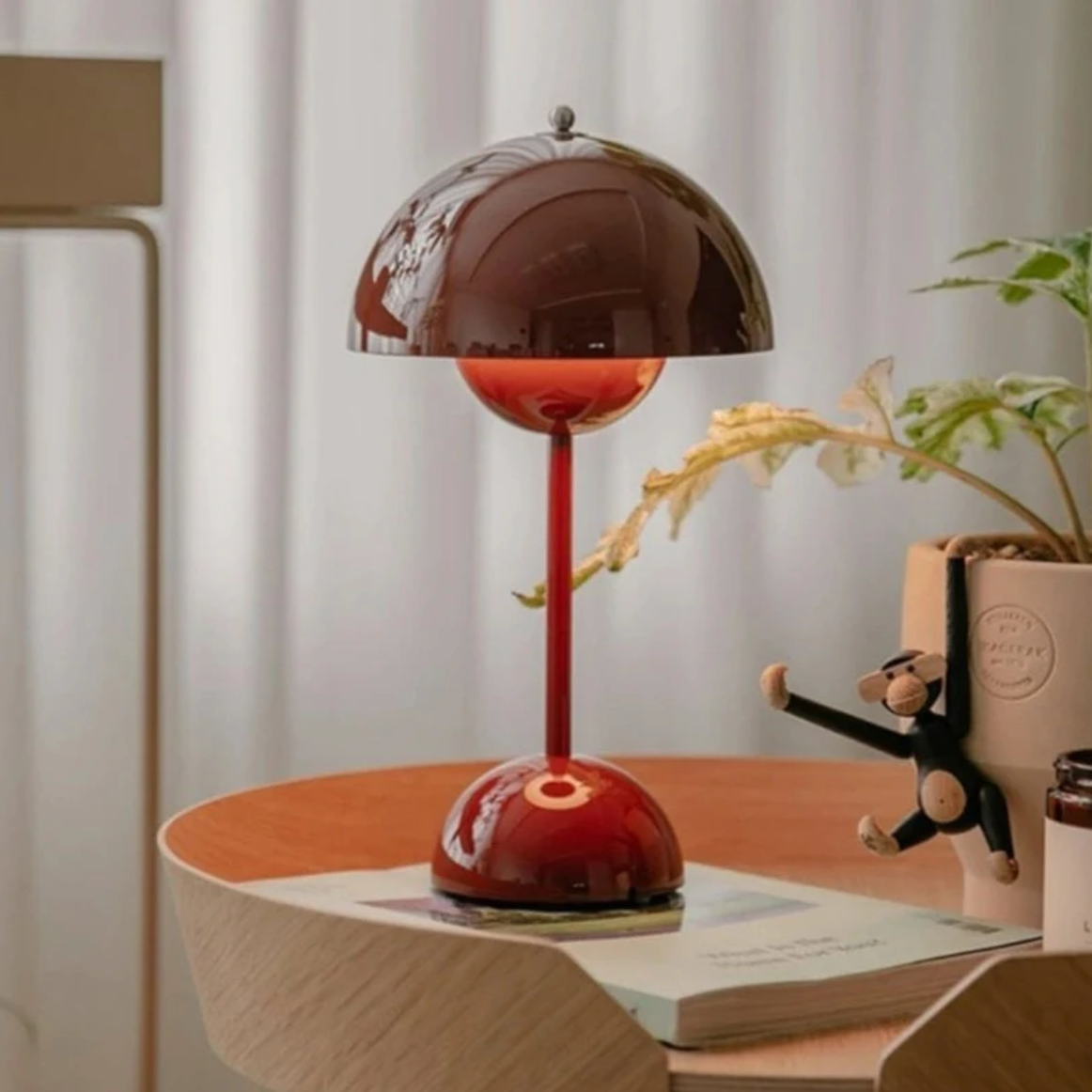 Cordless Flowerpot Table Lamp with Touch Sensor (Long Battery Life)