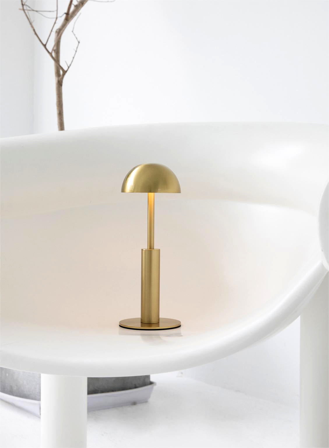 Cordless Rechargeable Table Lamp with Unique Sculptural Design