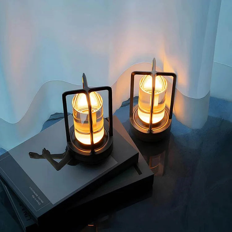 Crystal Lantern Table Lamp with Touch Sensor - Wireless LED Light