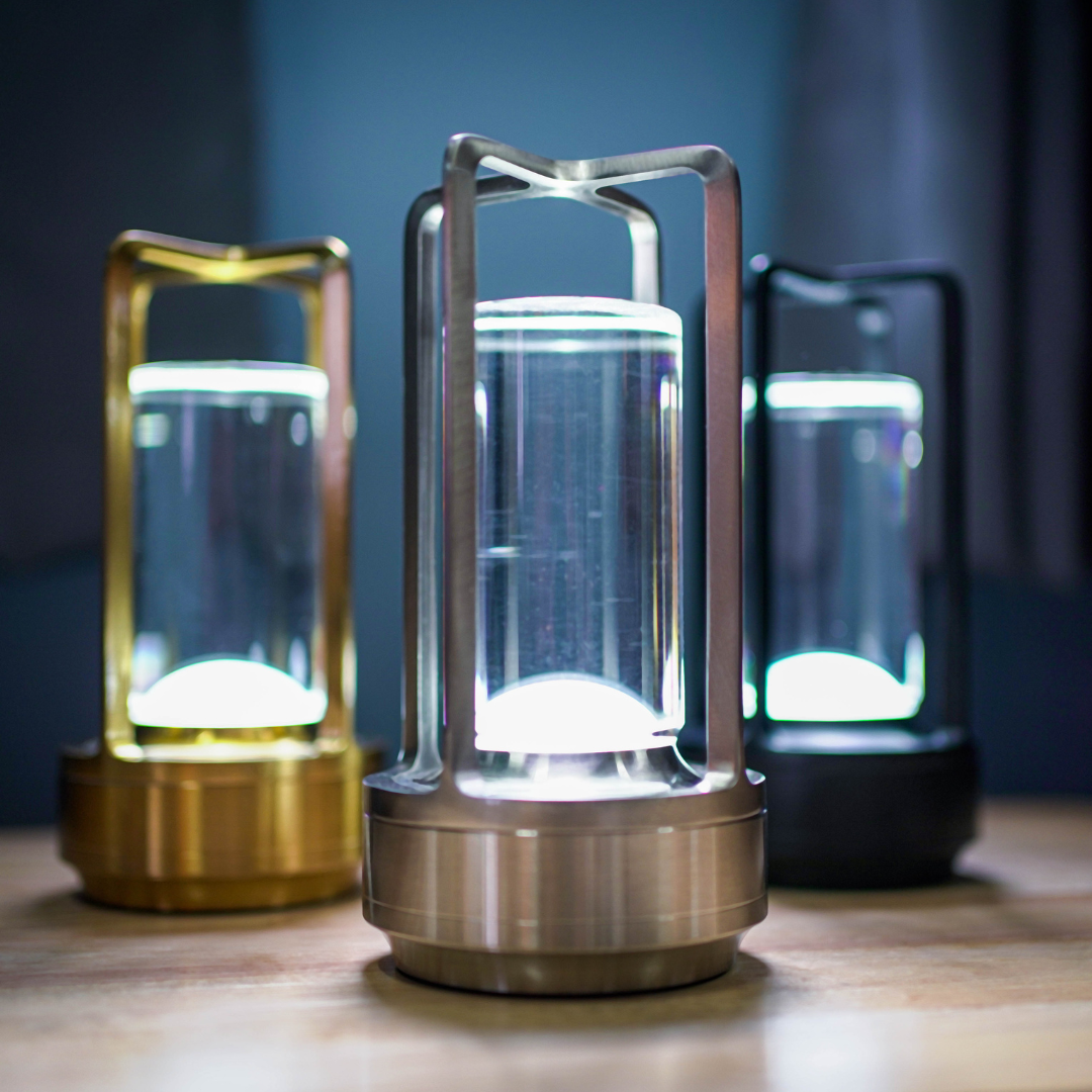Crystal Lantern Table Lamp with Touch Sensor - Wireless LED Light
