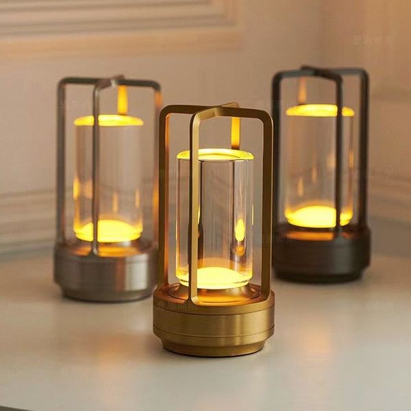 Crystal Lantern Table Lamp with Touch Sensor - Wireless LED Light