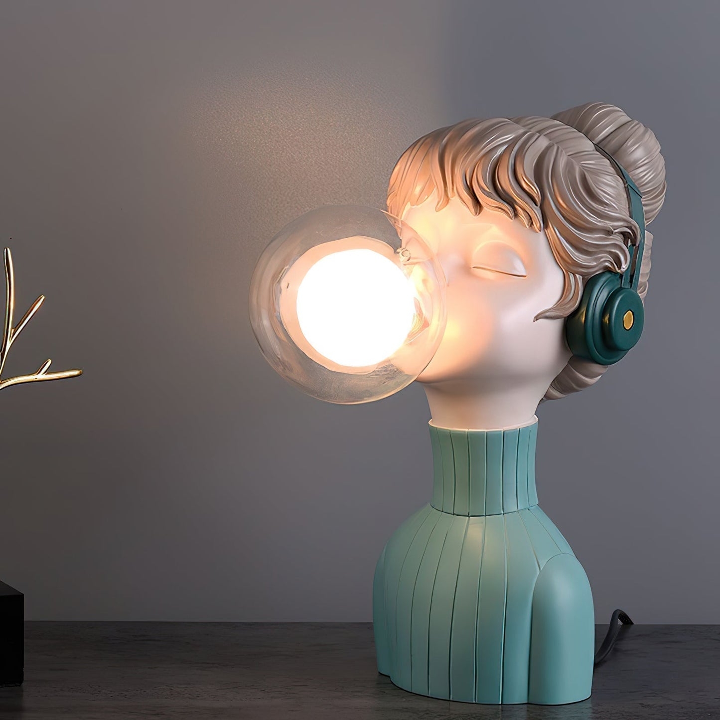 Desk Lamp Resin Series Chic Minimalist Design Orange Green