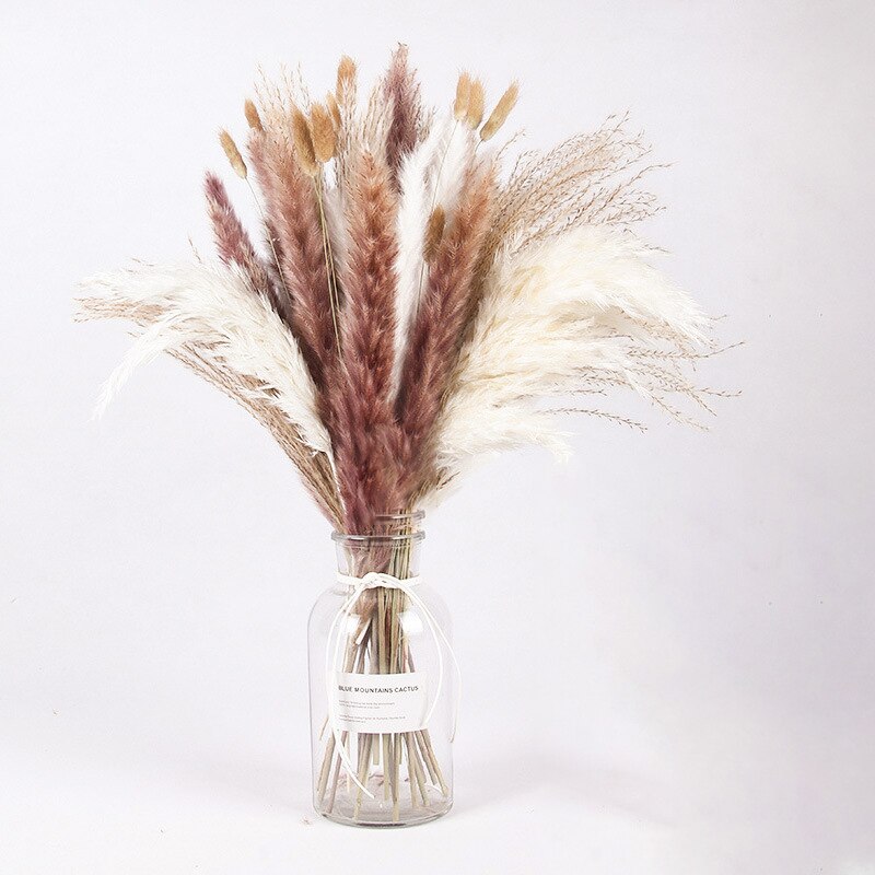 Dried Pampas Grass Flowers Set - 30-Piece Interior Decoration Kit