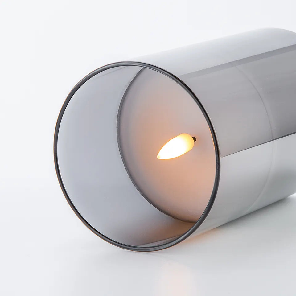 Flameless Glass Candle Set with Remote Control - Three-Piece LED Pillar Candles