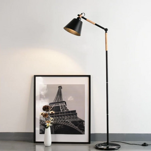 Floor Lamp with Marble Base and Versatile Lighting