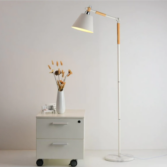 Floor Lamp with Marble Base and Versatile Lighting
