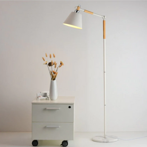 Floor Lamp with Marble Base and Versatile Lighting
