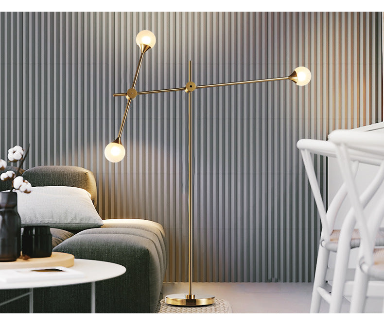Floor Lamp with Rotative Adjustment and Plug-in Installation