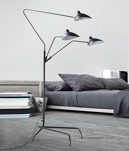 Floor Lamp with Tripod Base and Directional Light