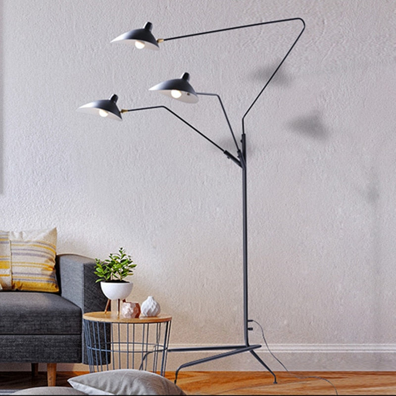 Floor Lamp with Tripod Base and Directional Light
