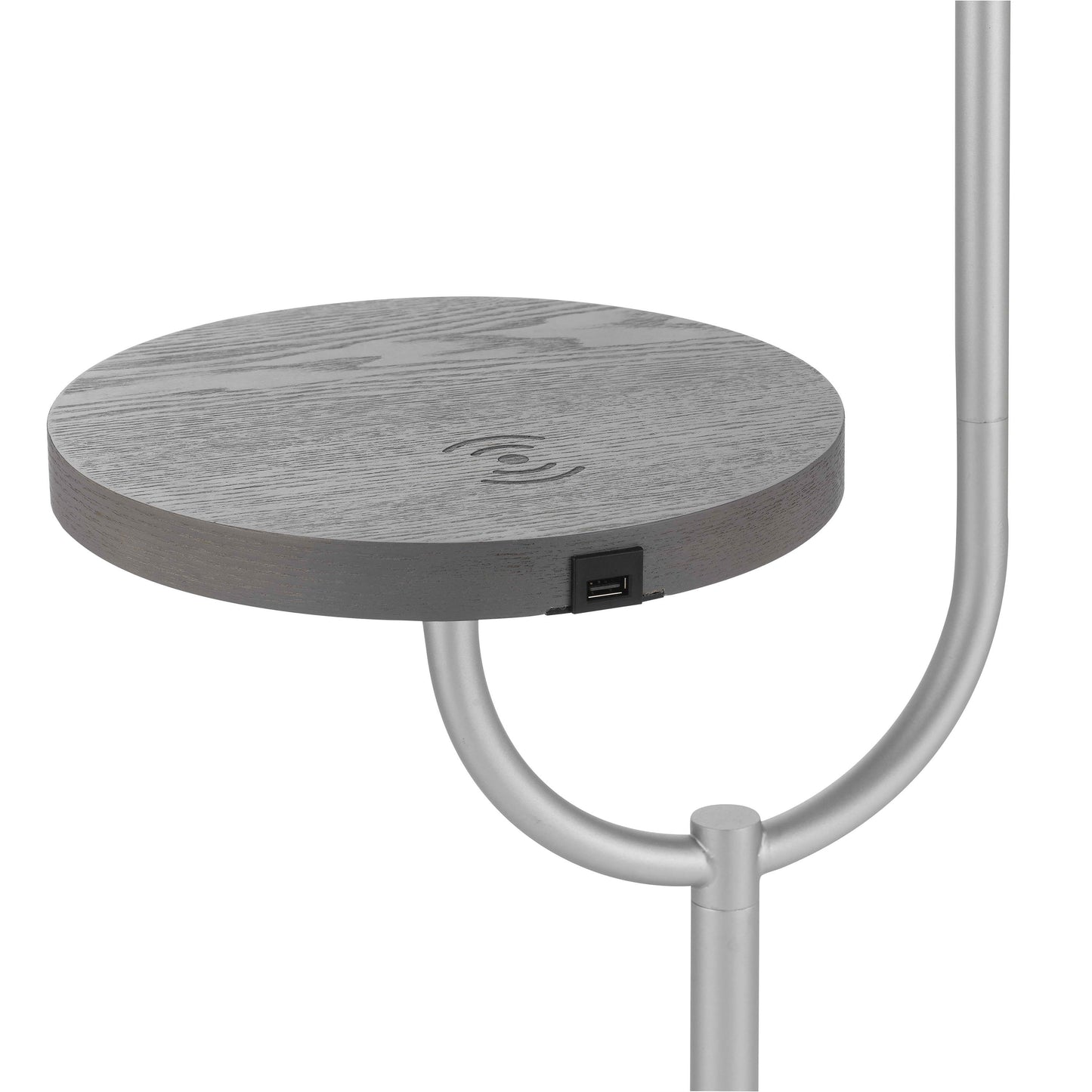 Floor Lamp with Wireless Charging and Table Top Shelf