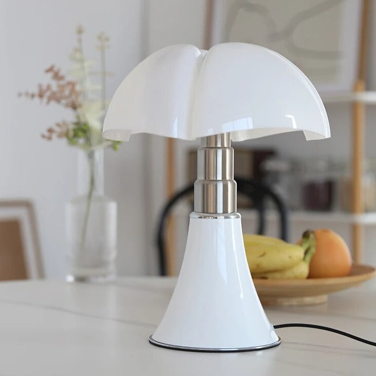 Floral Design Table Lamp with Adjustable Height and LED Light