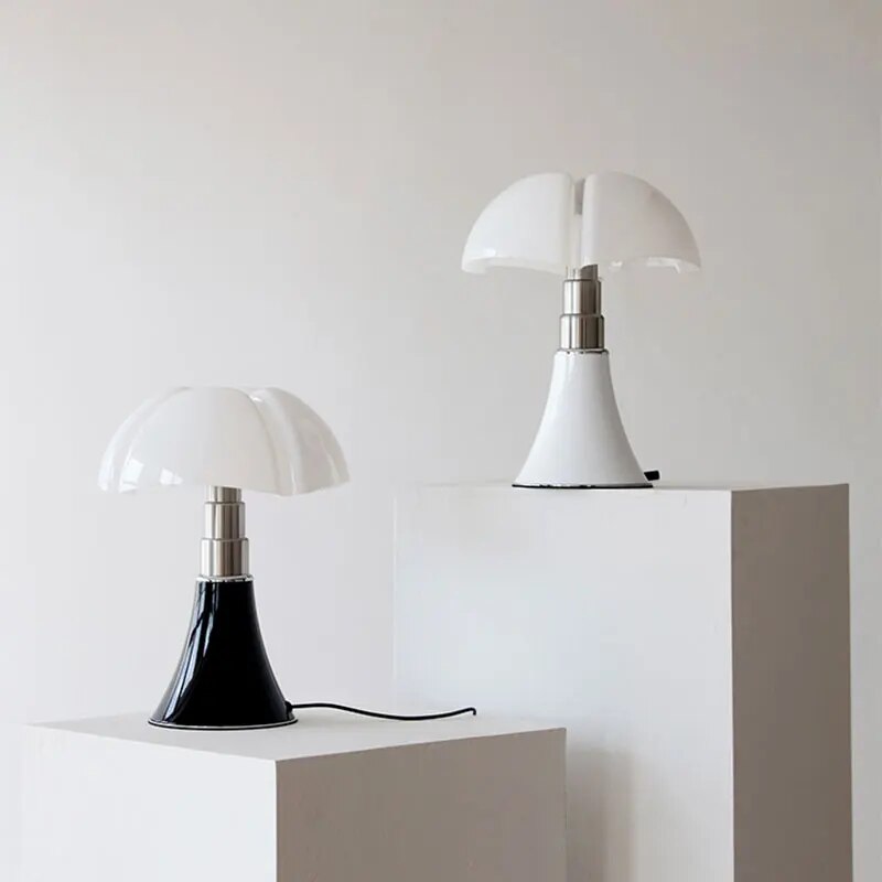 Floral Design Table Lamp with Adjustable Height and LED Light
