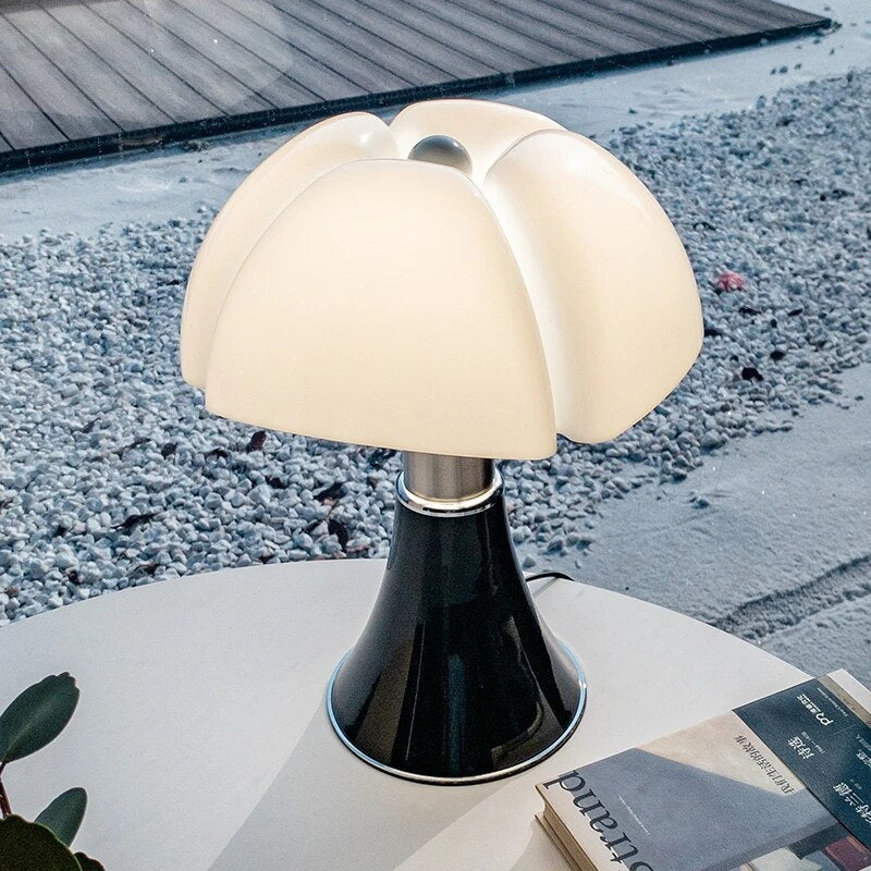Floral Design Table Lamp with Adjustable Height and LED Light