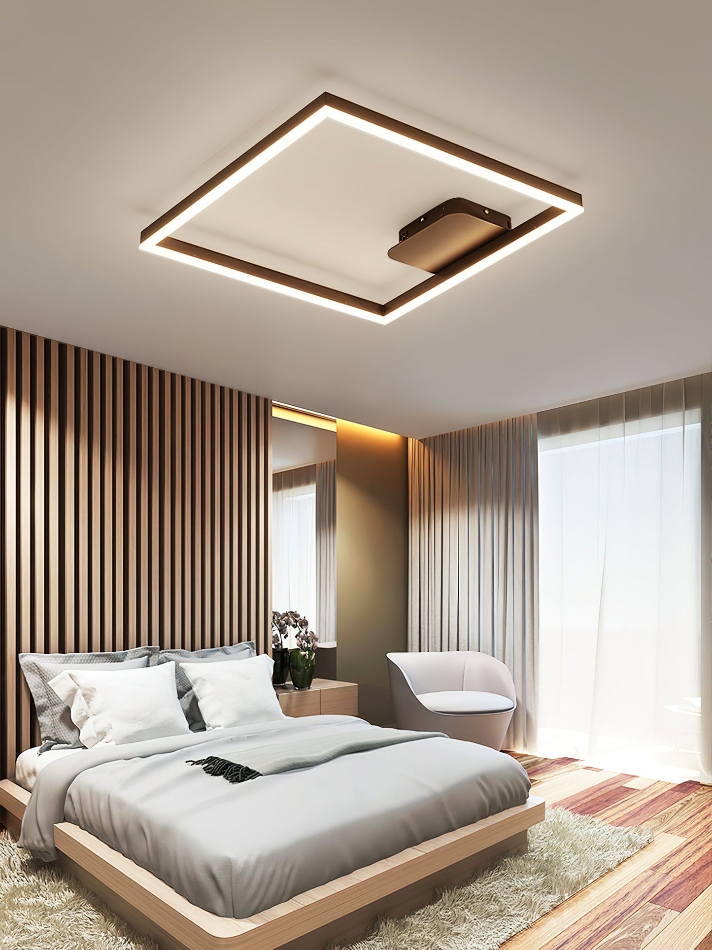 Geometric Aluminum Pendant Light with LED Technology - Modern Artistic Design