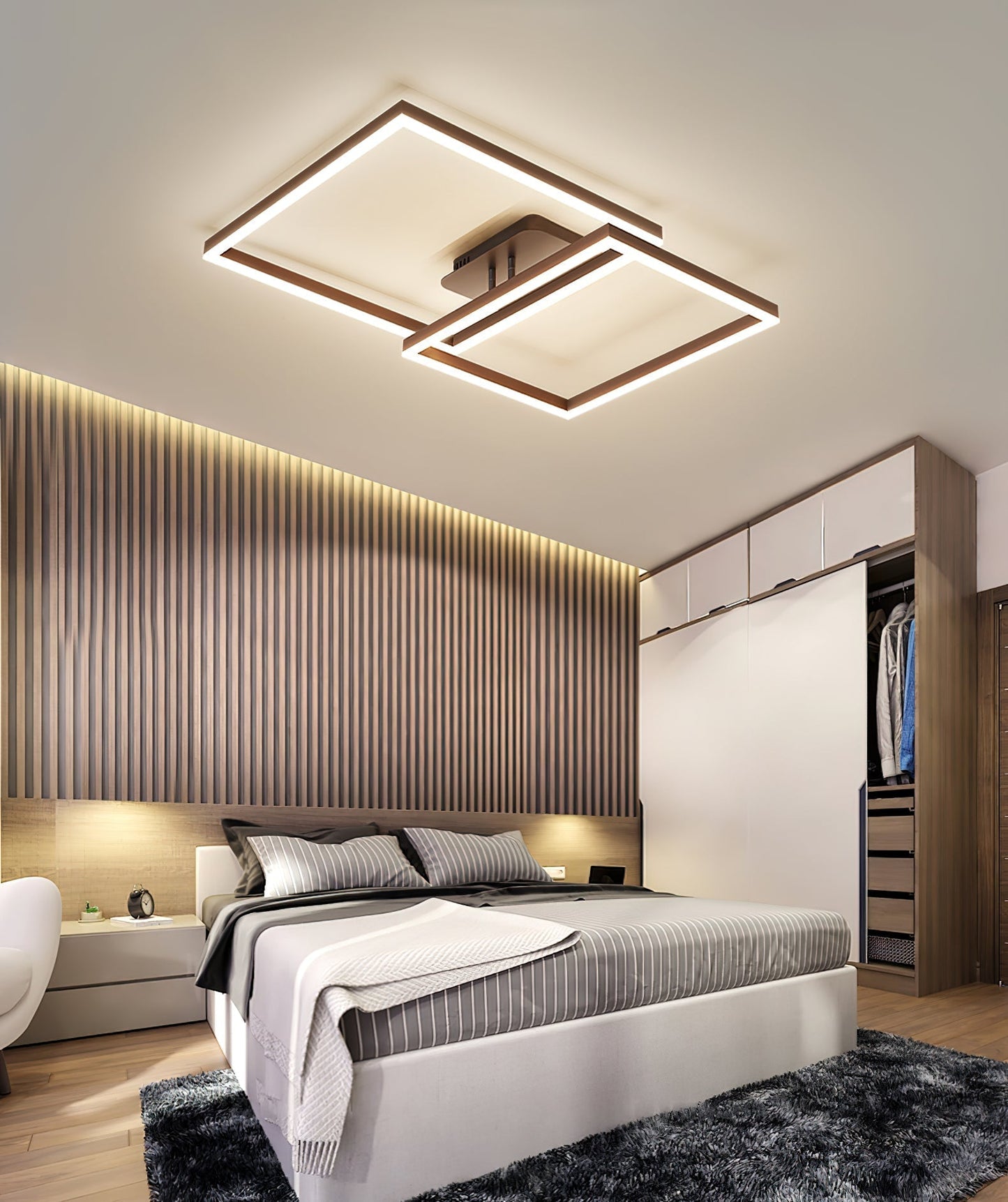 Geometric Aluminum Pendant Light with LED Technology - Modern Artistic Design