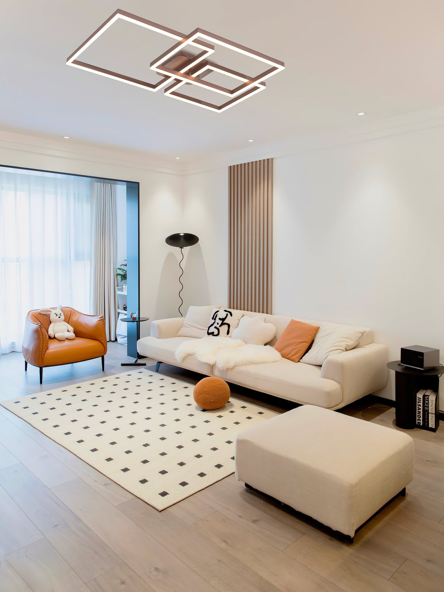 Geometric Aluminum Pendant Light with LED Technology - Modern Artistic Design