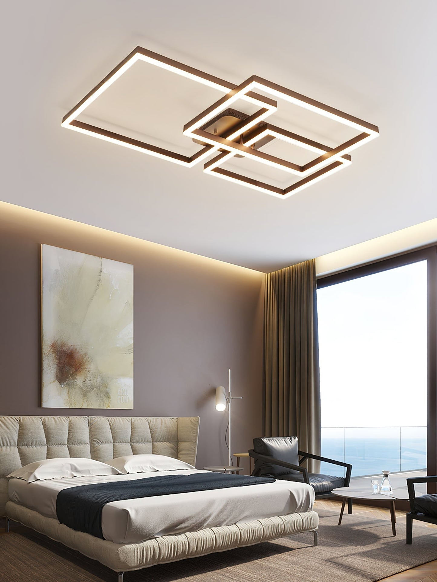 Geometric Aluminum Pendant Light with LED Technology - Modern Artistic Design
