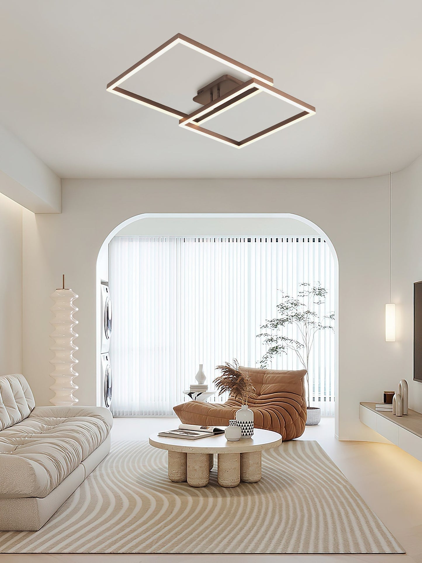 Geometric Aluminum Pendant Light with LED Technology - Modern Artistic Design