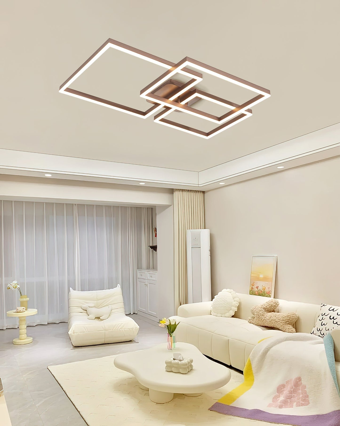 Geometric Aluminum Pendant Light with LED Technology - Modern Artistic Design