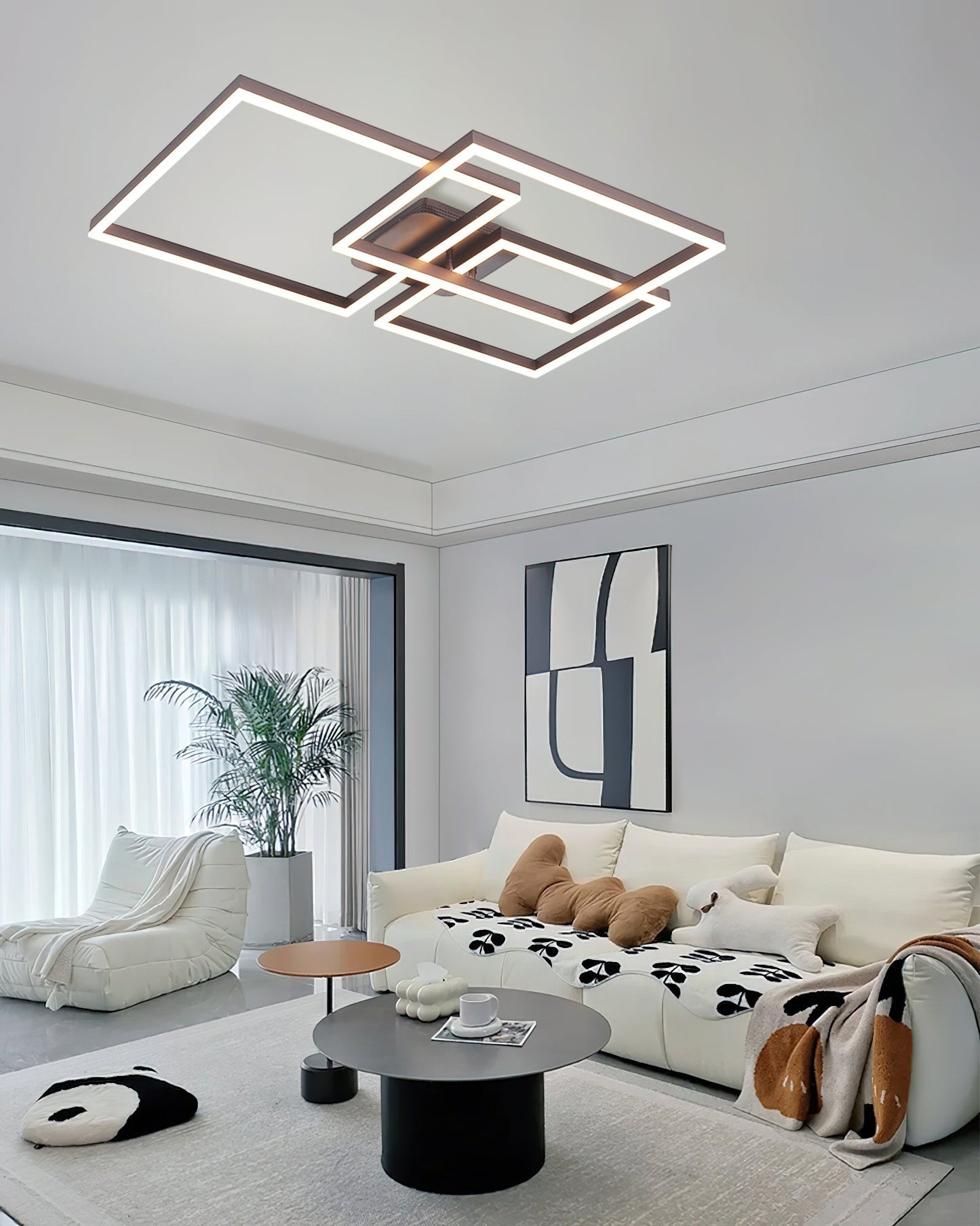 Geometric Aluminum Pendant Light with LED Technology - Modern Artistic Design
