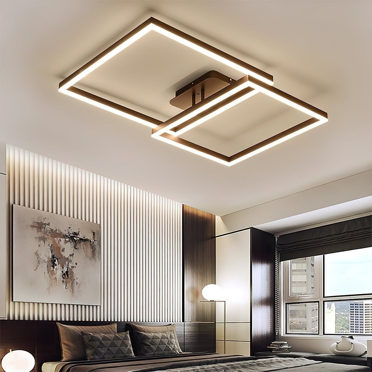 Geometric Aluminum Pendant Light with LED Technology - Modern Artistic Design