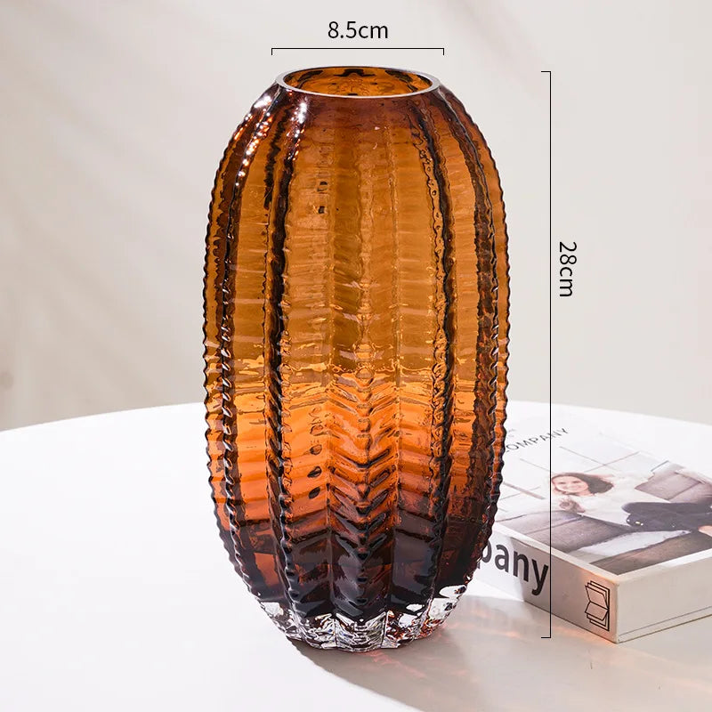 Glass Cactus Vase