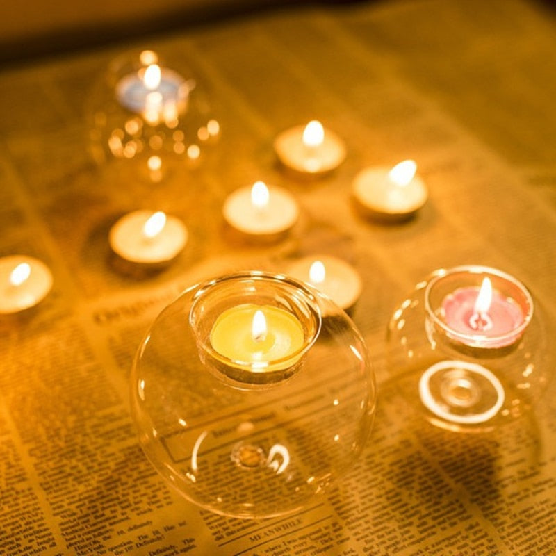 Glass Candle Holder Votive Tealight Stand